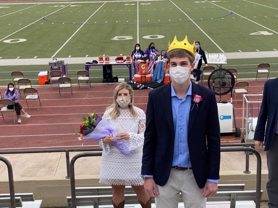 Homecoming King Connor Hayes after being crowned. Homecoming Queen Destiny Castro was not in attendance.
