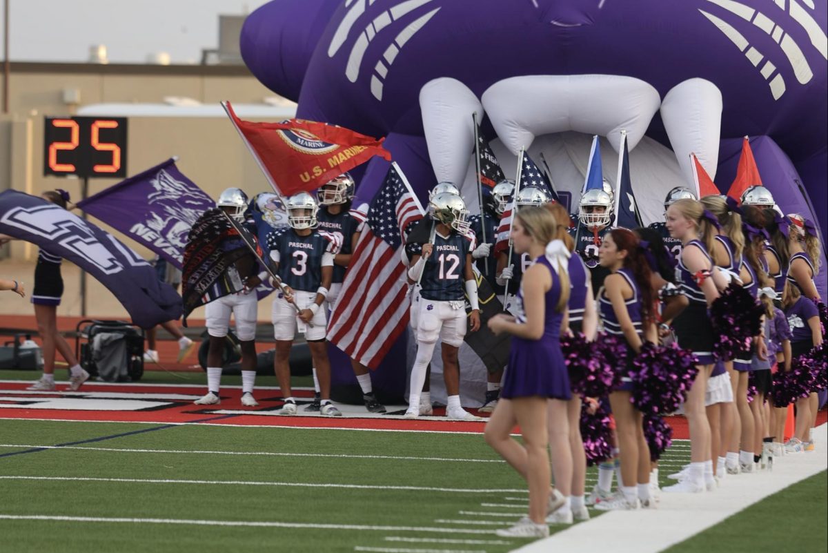 The Paschal Varsity Football team was wearing new jerseys for their kickoff game.
