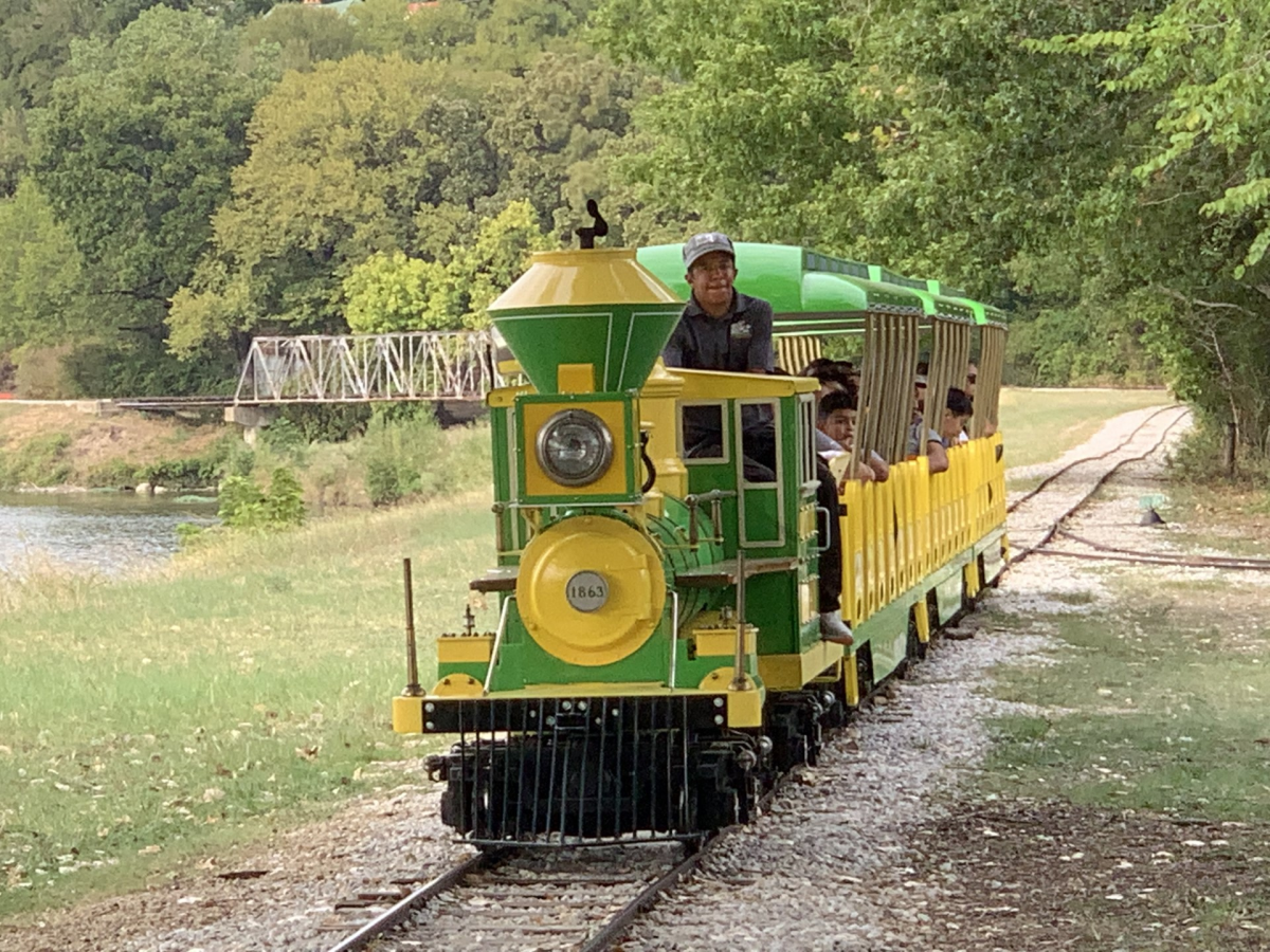 The miniature Trinity Train pictured making its way down the track. (Taken Oct. 8th) 