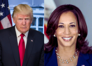 The two 2024 candidates for president, Donald Trump and Kamala Harris (Photos courtesy of whitehouse.gov and Library of Congress Prints)