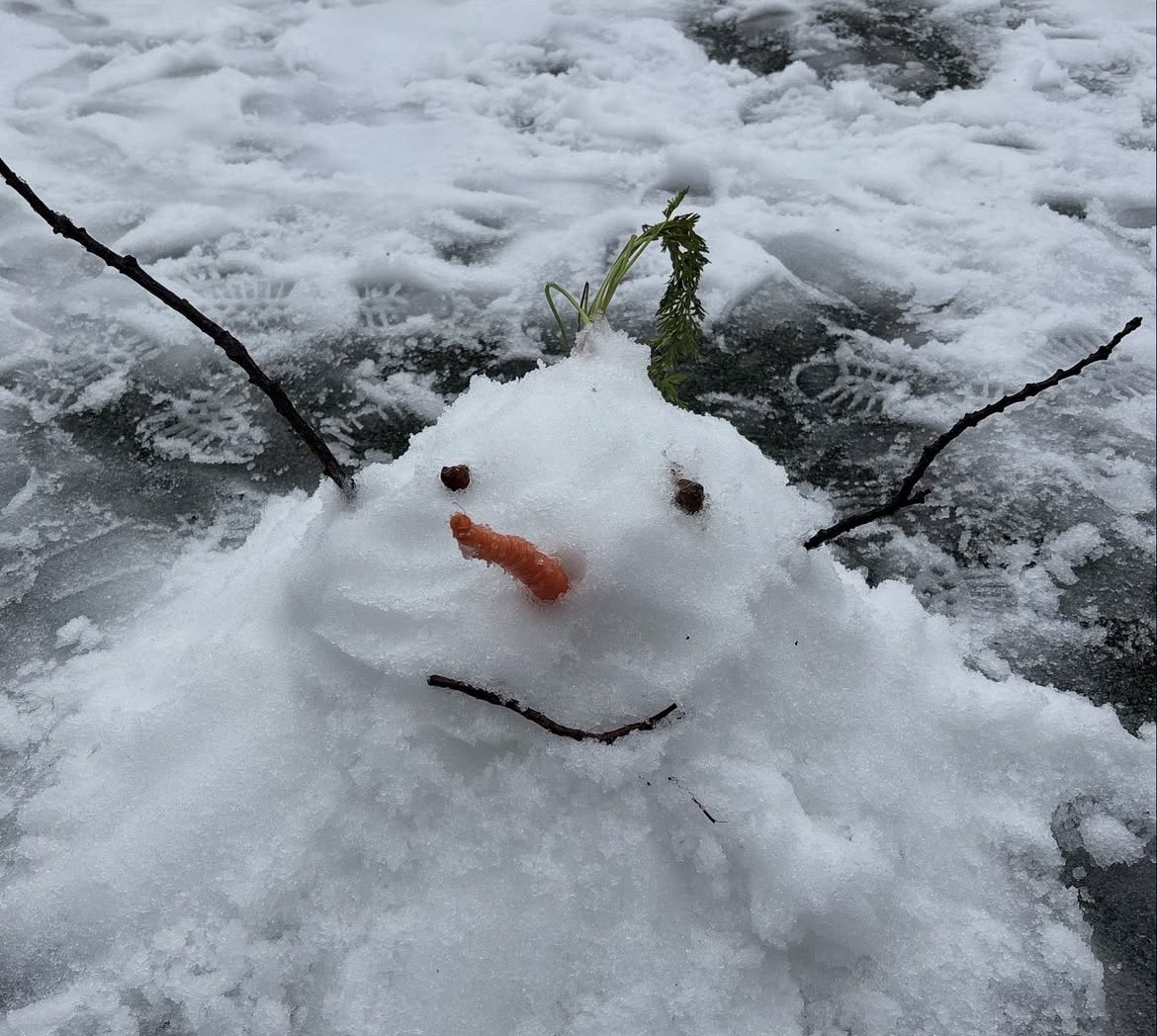 A snowman made by Tori Sky (11) and 