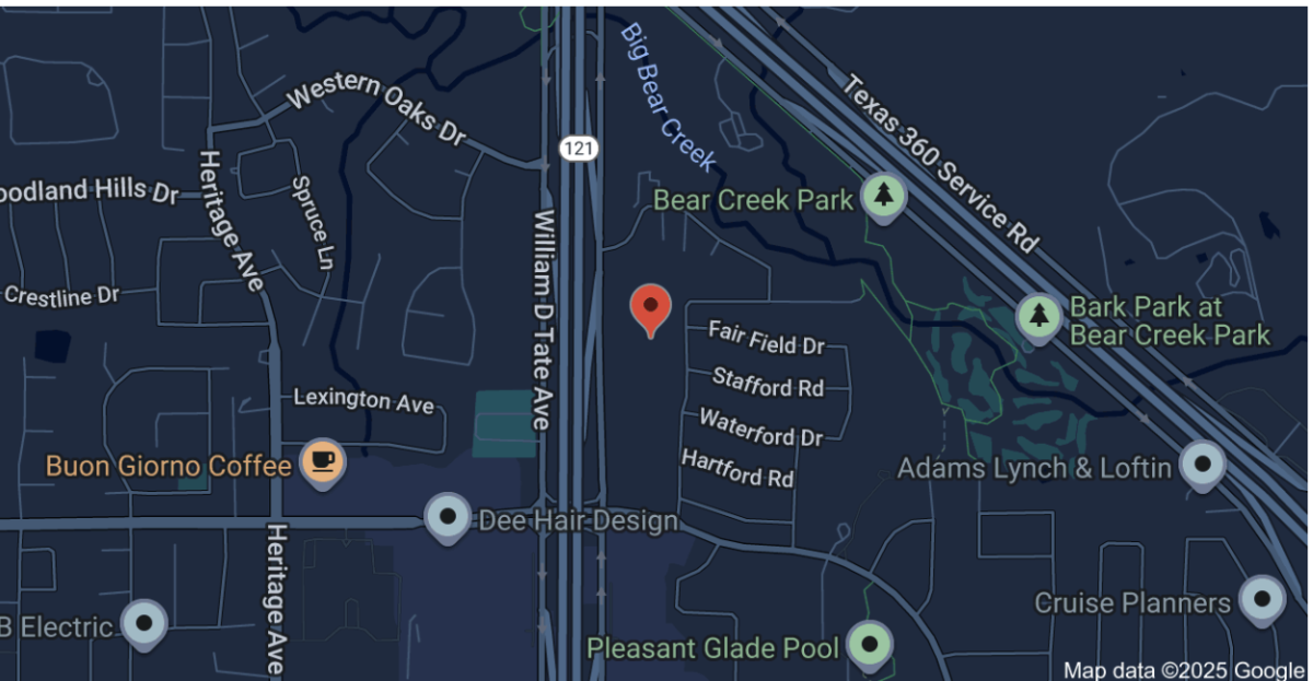 3801 William D Tate Ave, Suite 550, Grapevine, TX 76051.

Courtesy of Google Maps