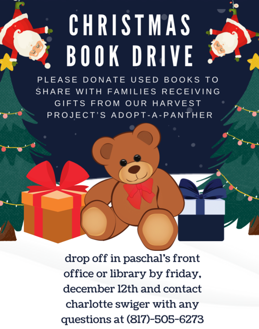 Paschal's Christmas Book Drive